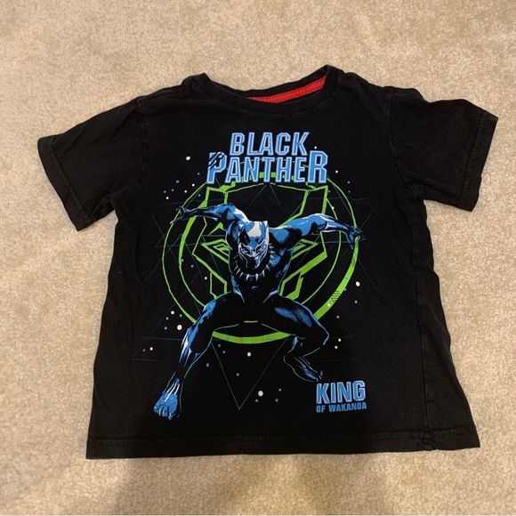 Marvel Avengers Black Panther Kids Black Short Sleeve T-Shirts Size XS 5-6 - Picture 10 of 13